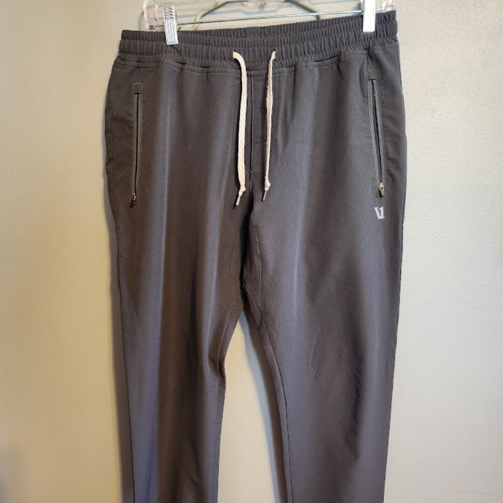 Vuori Nylon Track Pants Jogger cuff Gusset Gray Women's Size Large